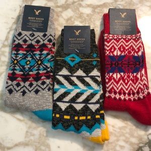 American Eagle Men’s Boot socks 3 pairs